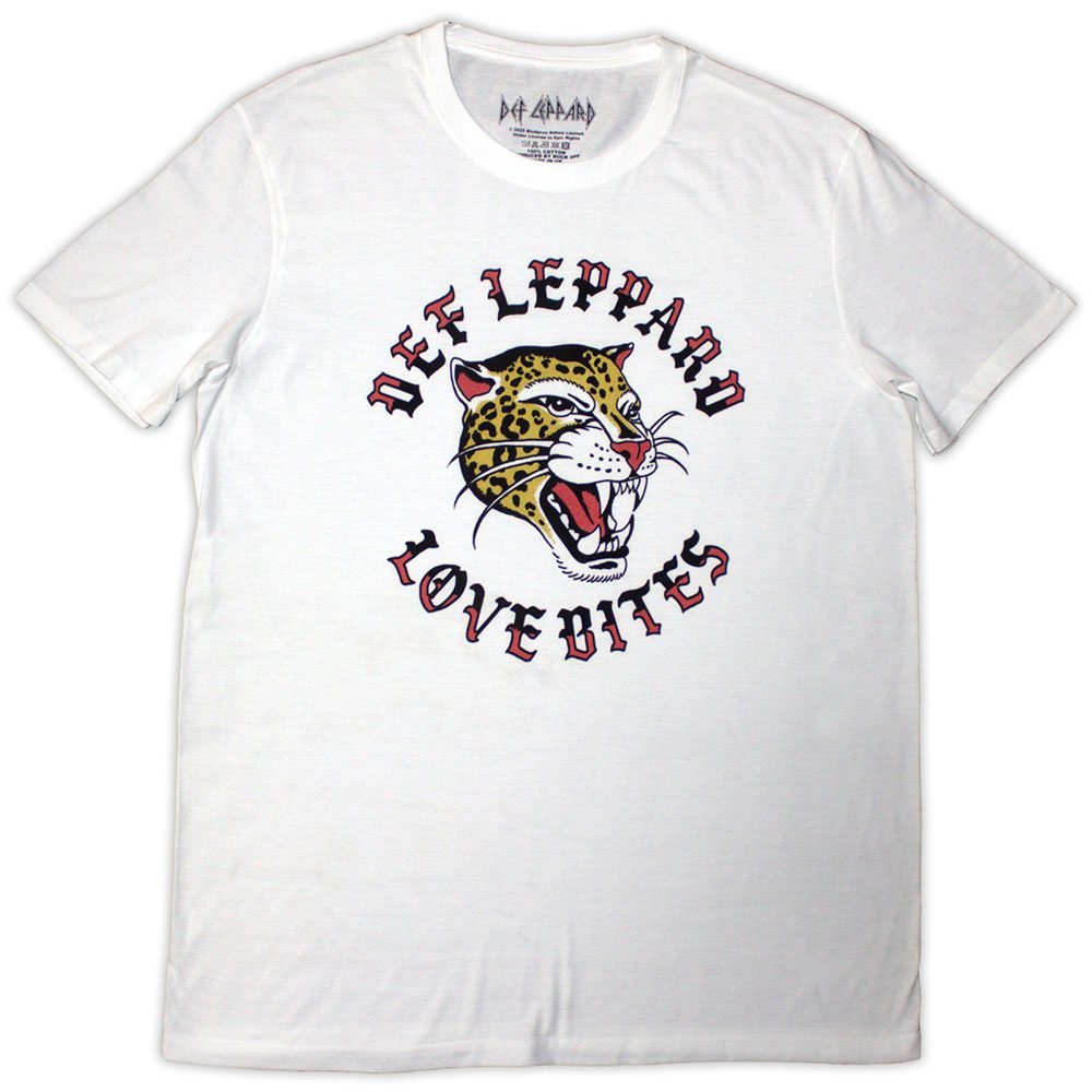 Def Leppard - Love Bites Circle T-shirt Homme - Blanc